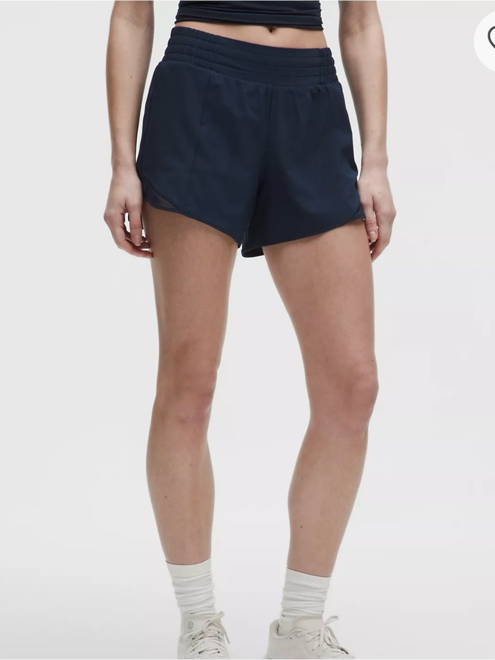 Lululemon Hotty Hot High-Rise Lined Short 4" in Navy